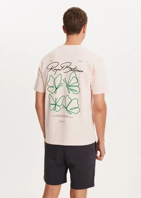 T-shirt met print vlinders roze (ROS.BAB)