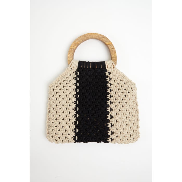 Veritas-Crochet shopper strepen