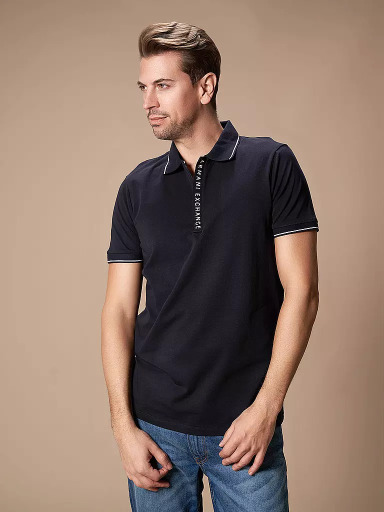ARMANI EXCHANGE Poloshirt blau