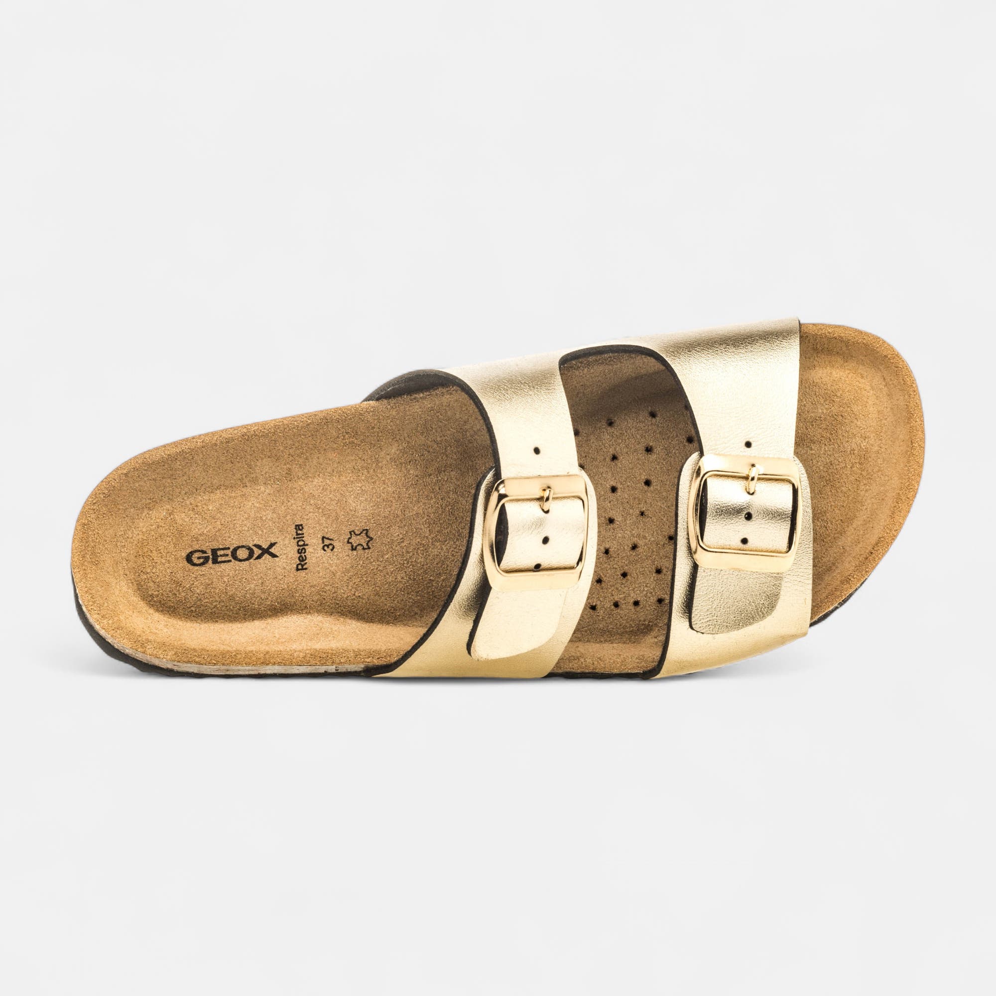 Mules semelle liège Femme or