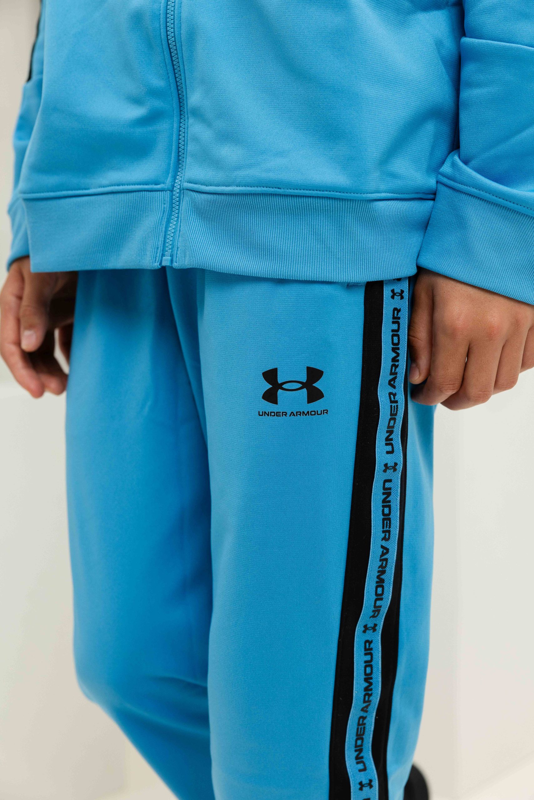 Under Armour Icon Knit Trainingspak Kids Blauw
