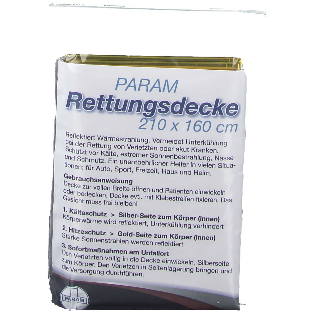 PARAM Rettungsdecke 160 x 210 cm