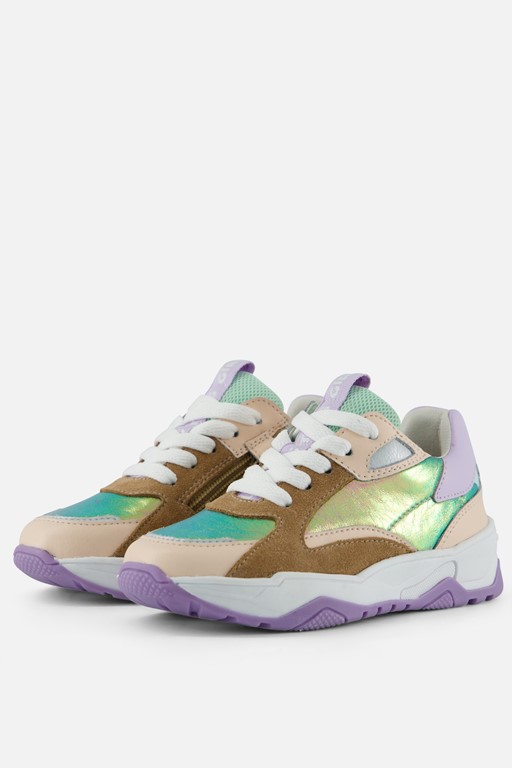 Muyters Sneakers paars Leer