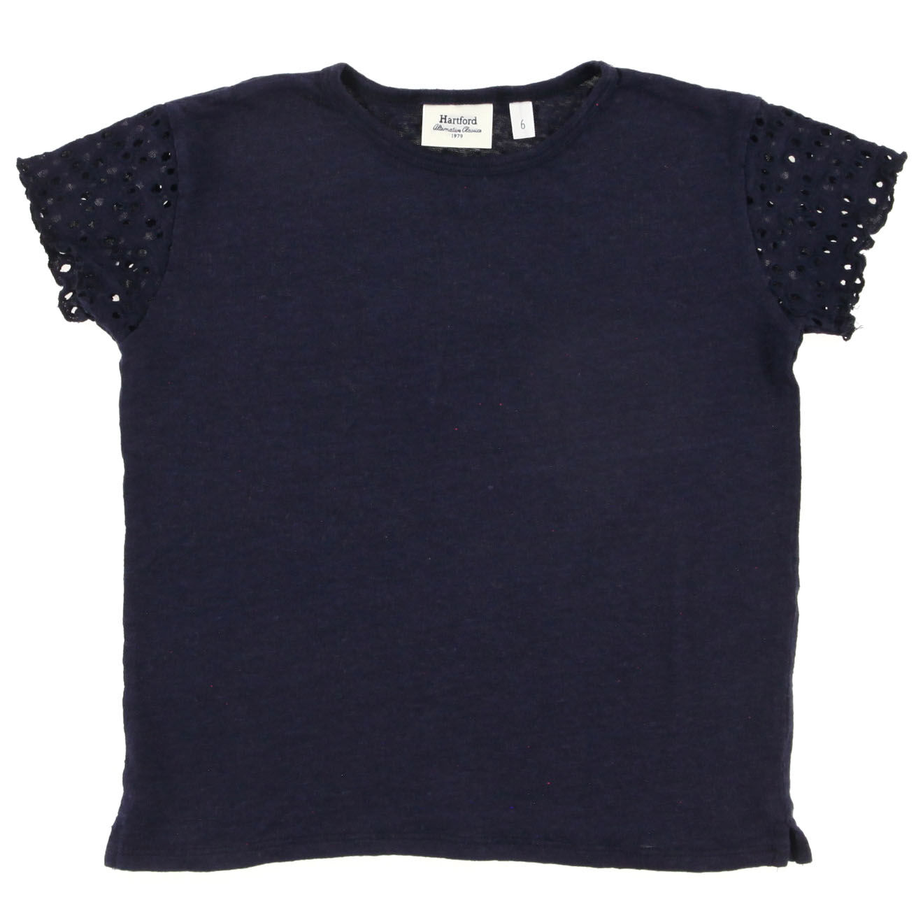Hartford T-Shirt 100% Lin Teresa bleu nuit