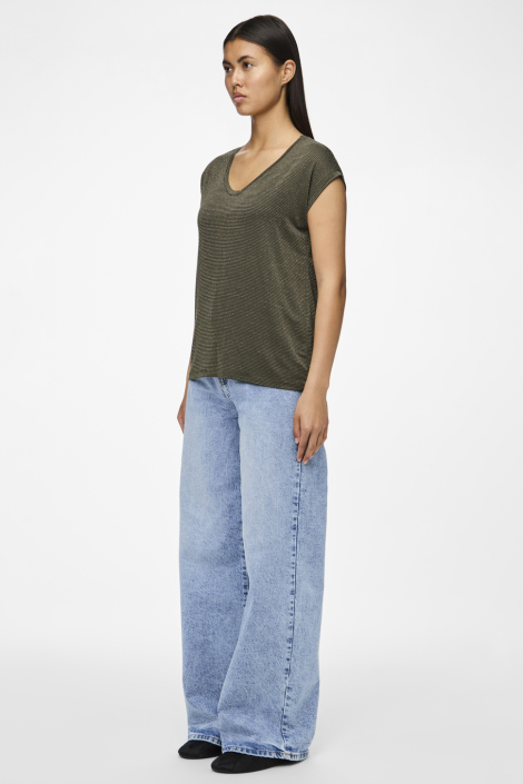 Pieces groene dames t-shirt
