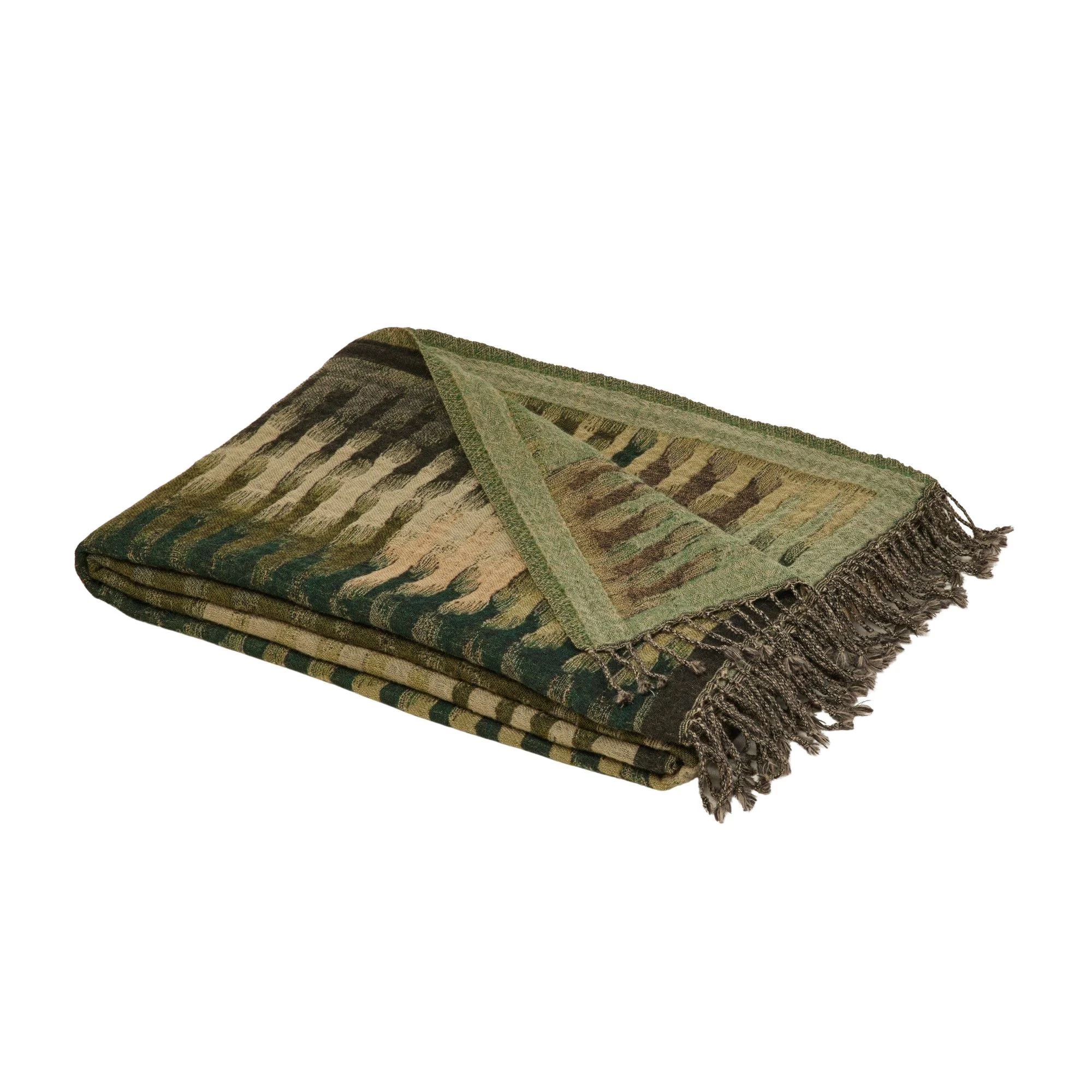 KHAN - Plaid pure laine | Vert
