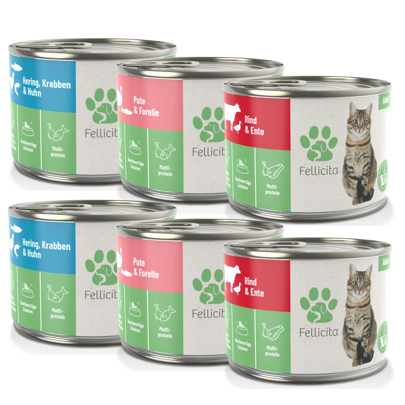 Fellicita Mixpaket Nr. 3 Multiprotein 6x 200g