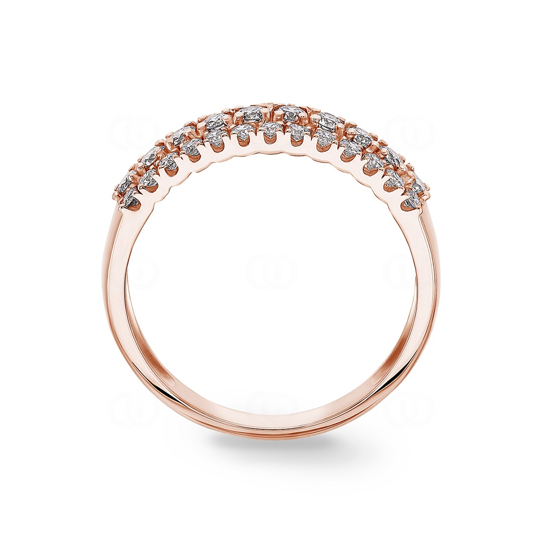 0.76 Karat Diamantring 750/18 K Roségold
