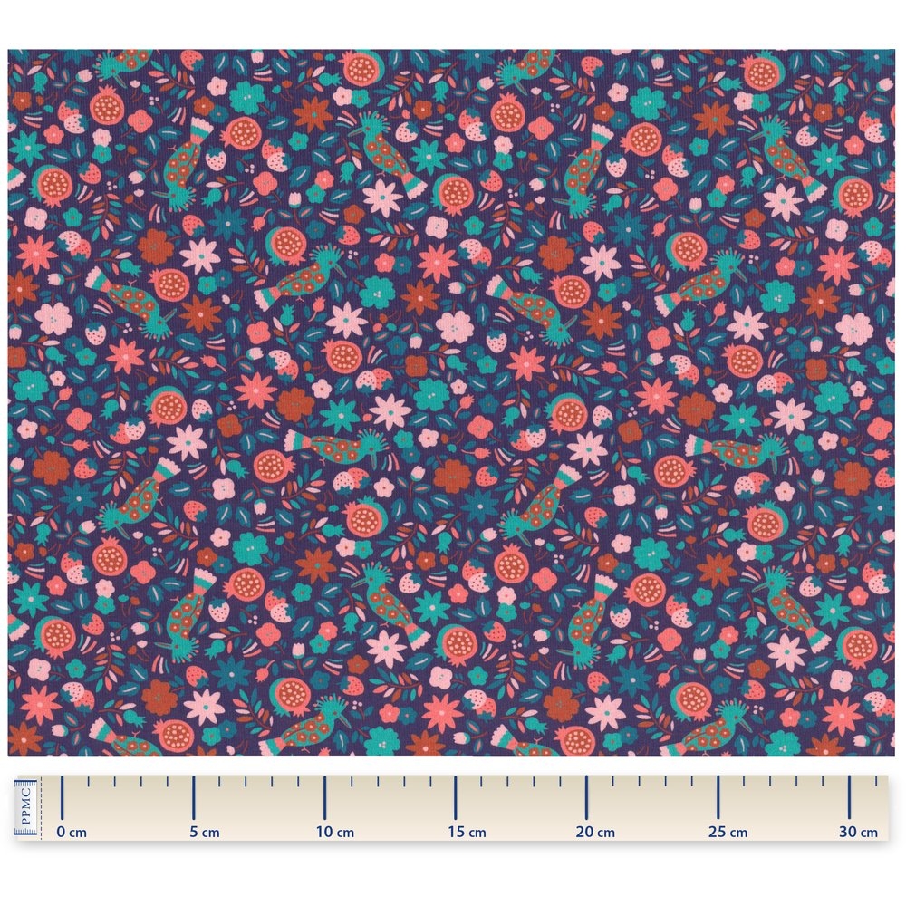 Tissu Jersey Huppette Fleurie