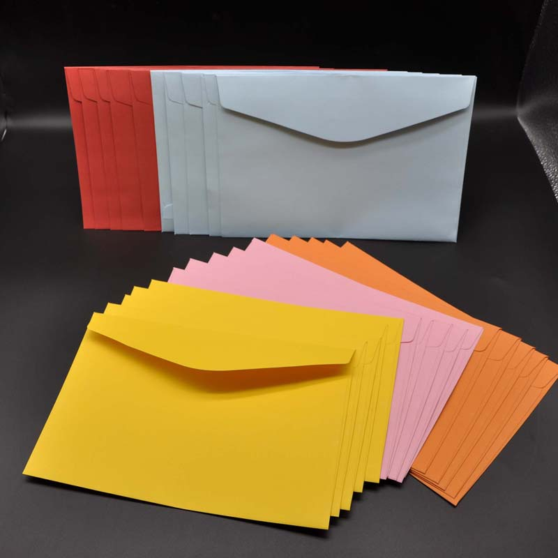 (50er Set) C5 Couverts Bunte Brief Umschläge mit Rundschnitt Façon 110g/m² - Assortiert