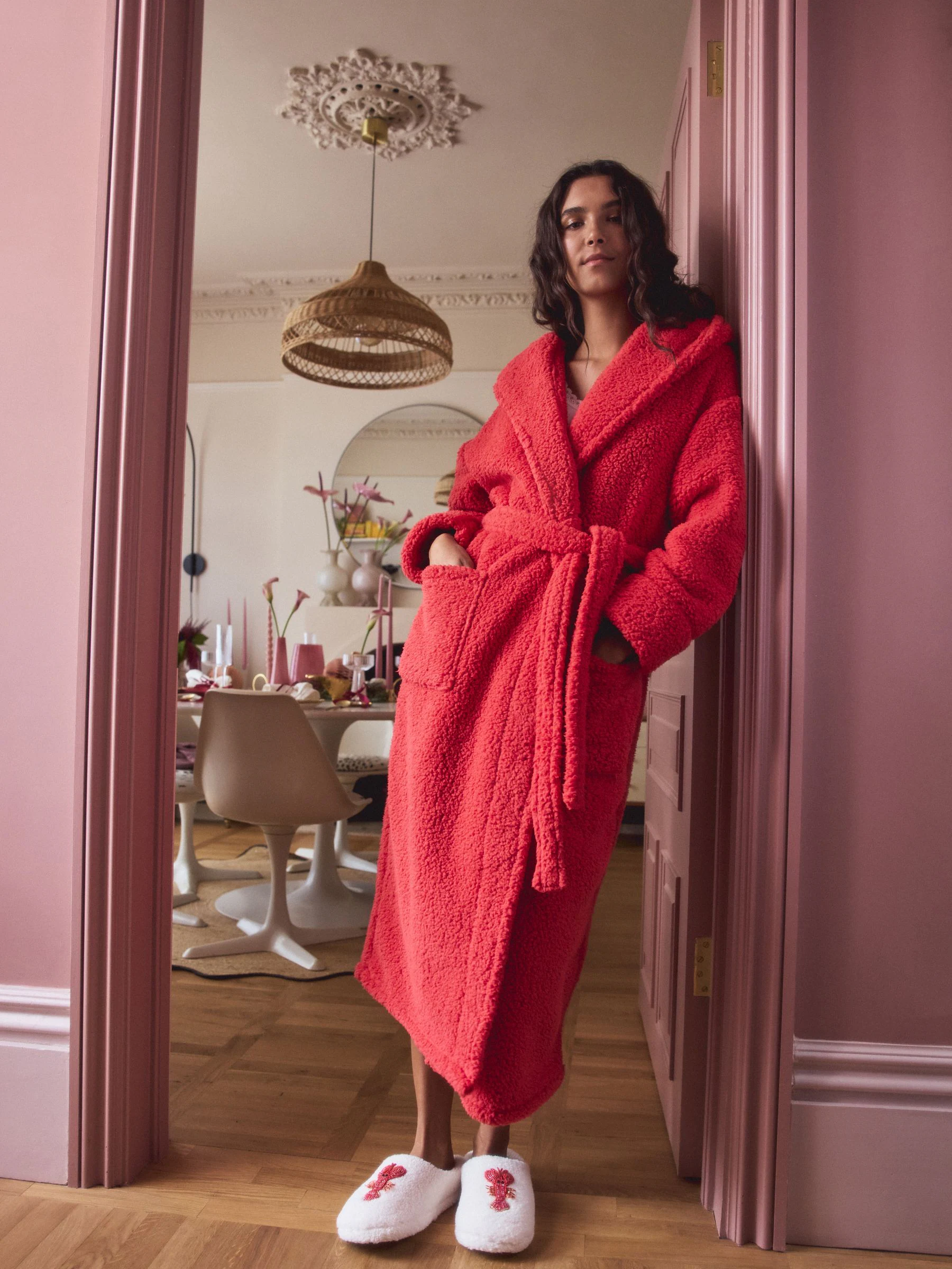 Rood - Teddy badjas