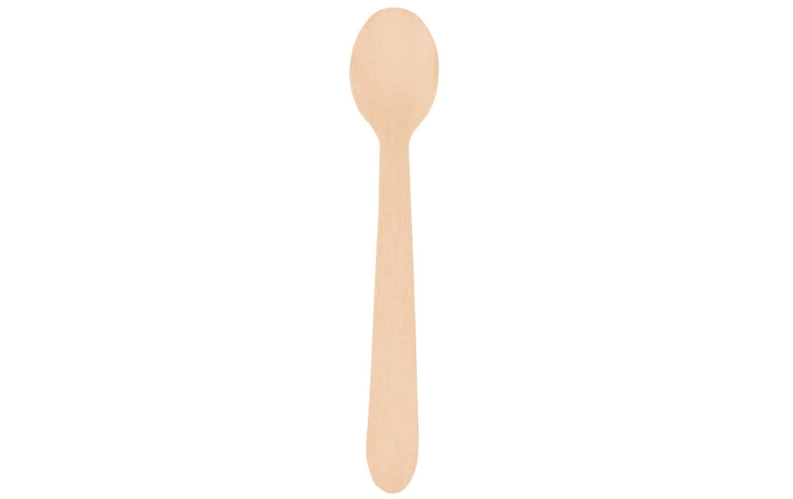 Einweg-Kaffeelöffel Pure Holz 11 cm, 100 StückBiologisch abbauebare Holz-Kaffeelöffel