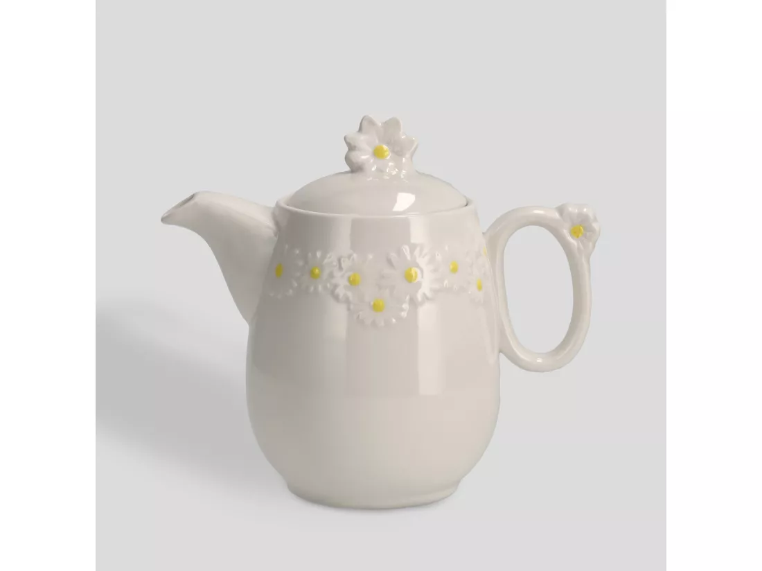 Pichet en Porcelaine Daisy Blanc Moyen 950ml 17x12x20.5