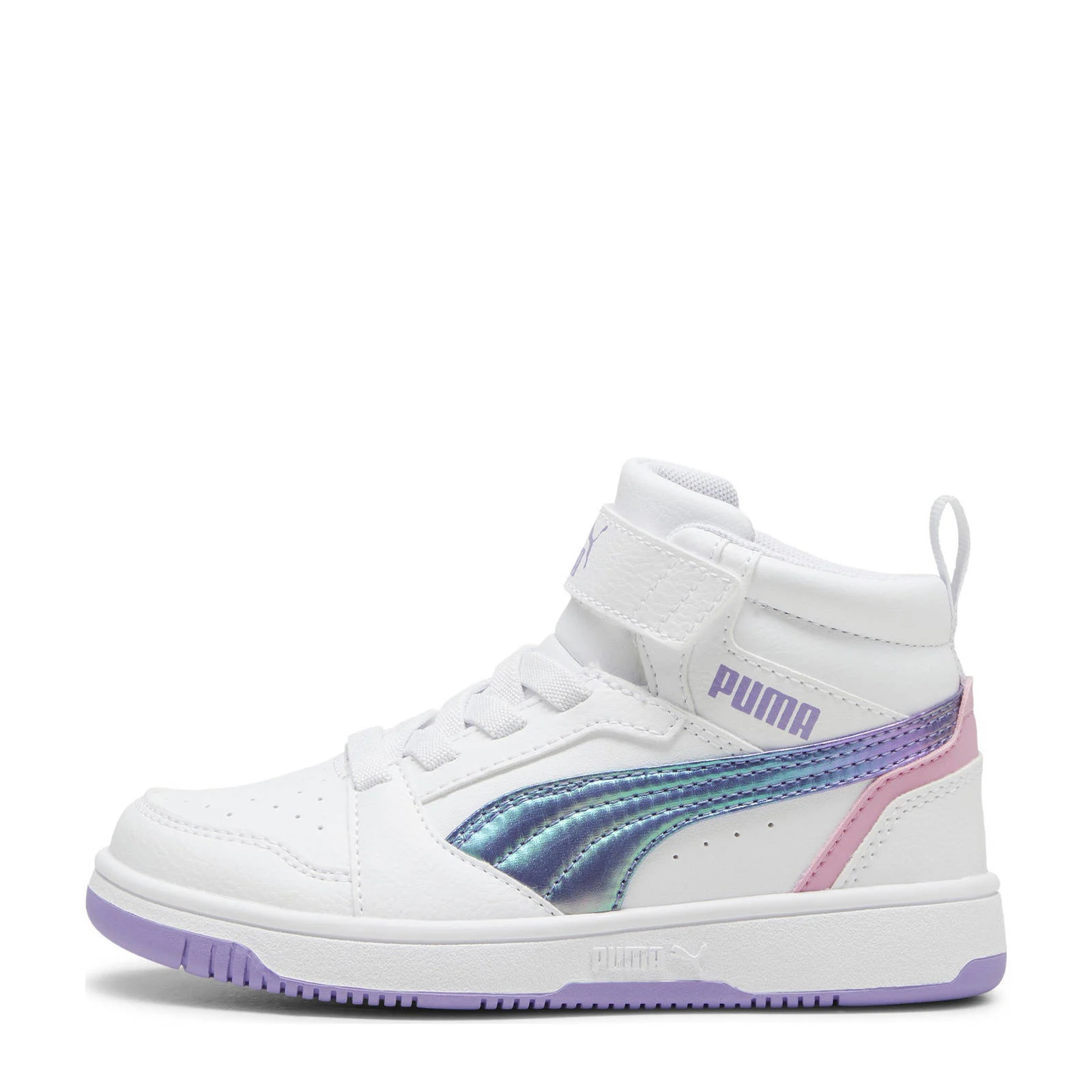 Puma Rebound v6 Mid  sneakers wit/lila/oudroze