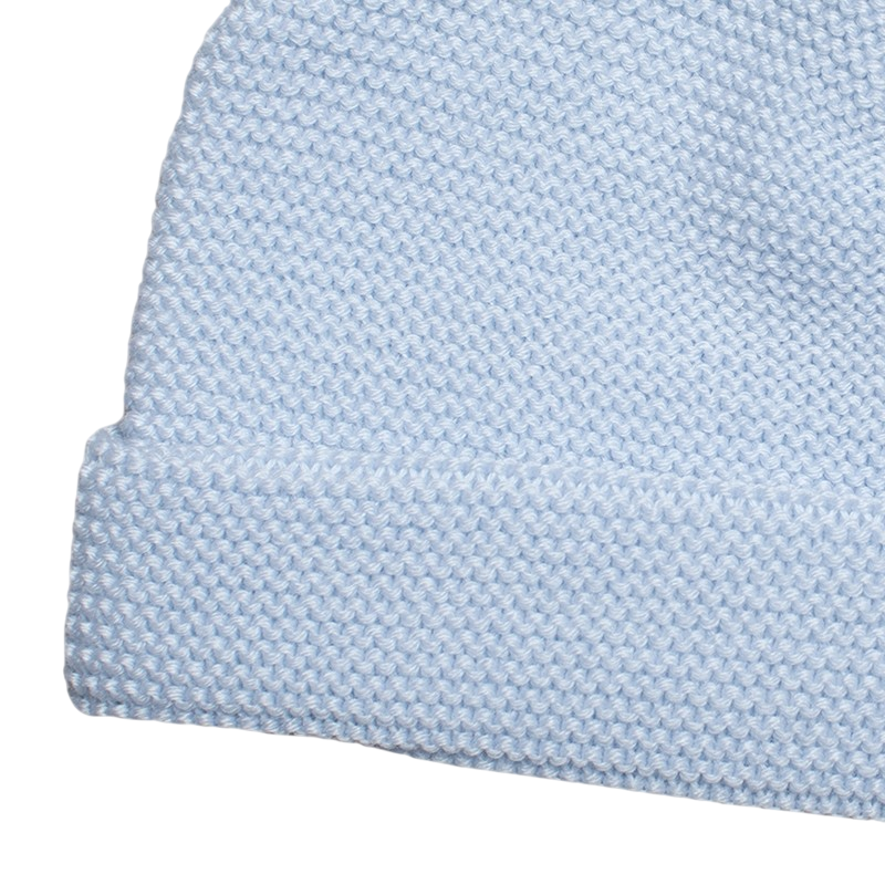 Mütze Merinowolle  hellblau