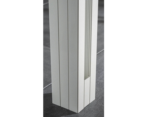 Aluminium paal, universeel, 6,8 x 6,8 x 127 cm, wit