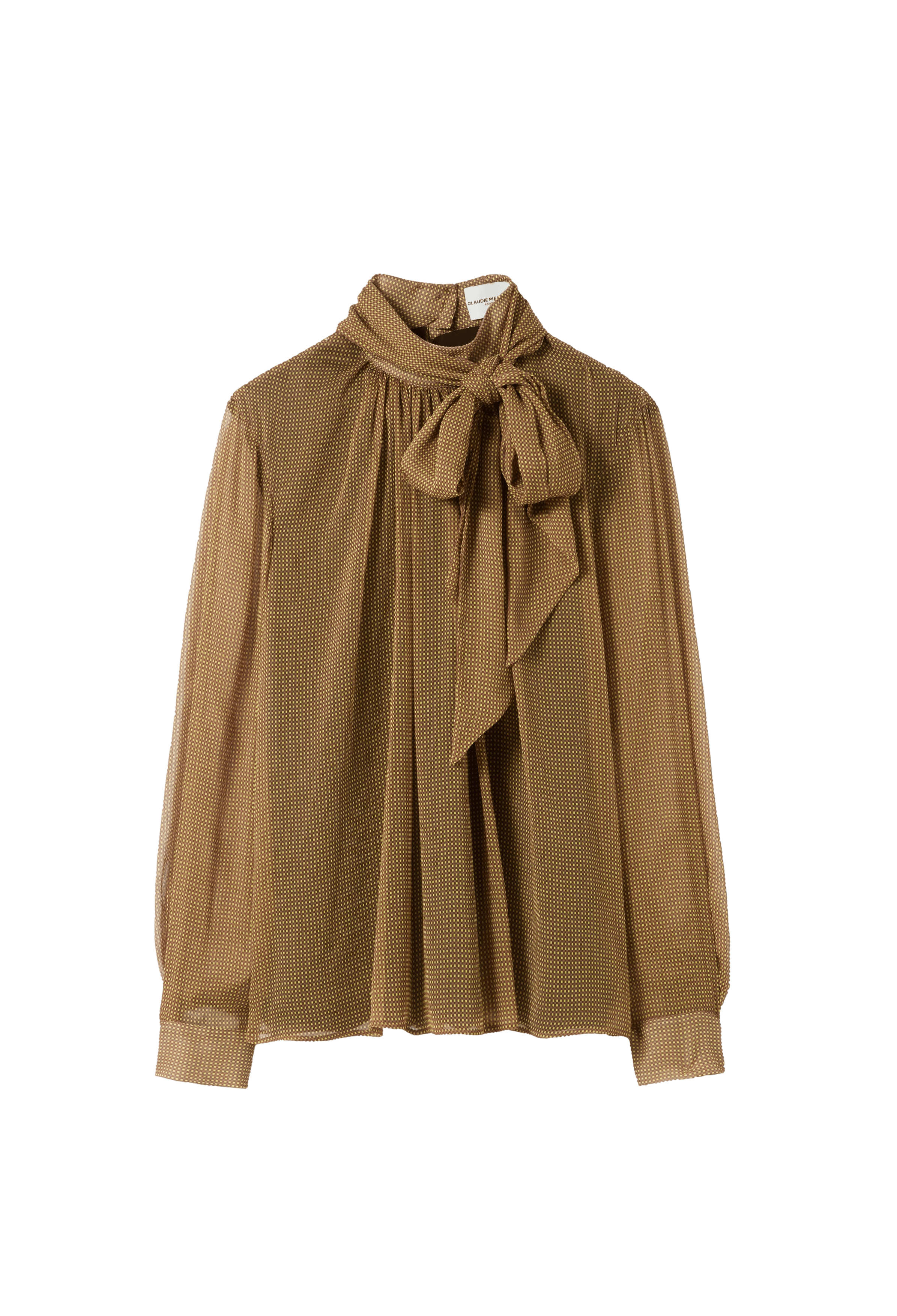 Blouse à col lavallière | Jaune
