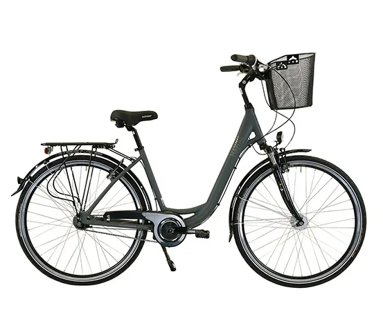 HAWK Bikes Fahrrad »City Wave Deluxe Plus«, grau, 28 Zoll, 46-cm-Rahmen