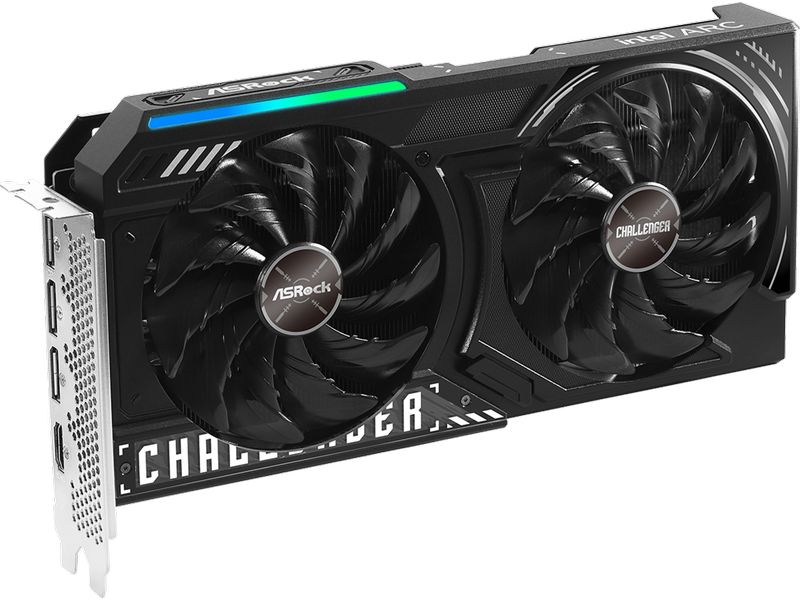 ASRock Grafikkarte Intel Arc B580 Challenger 12 GB OC Gamer-Grafikkarte mit 12 GB GDDR6-Speicher, ermöglicht Auflösungen bis zu 8k