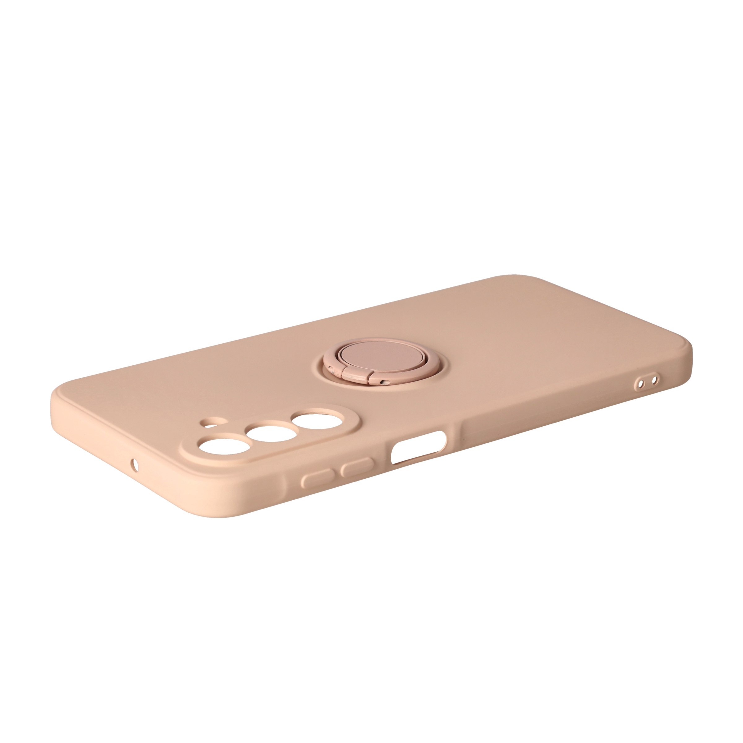 Samsung Galaxy A17 Silikon Case Hülle mit Kameraschutz   Kickstand Haltering - Rosa