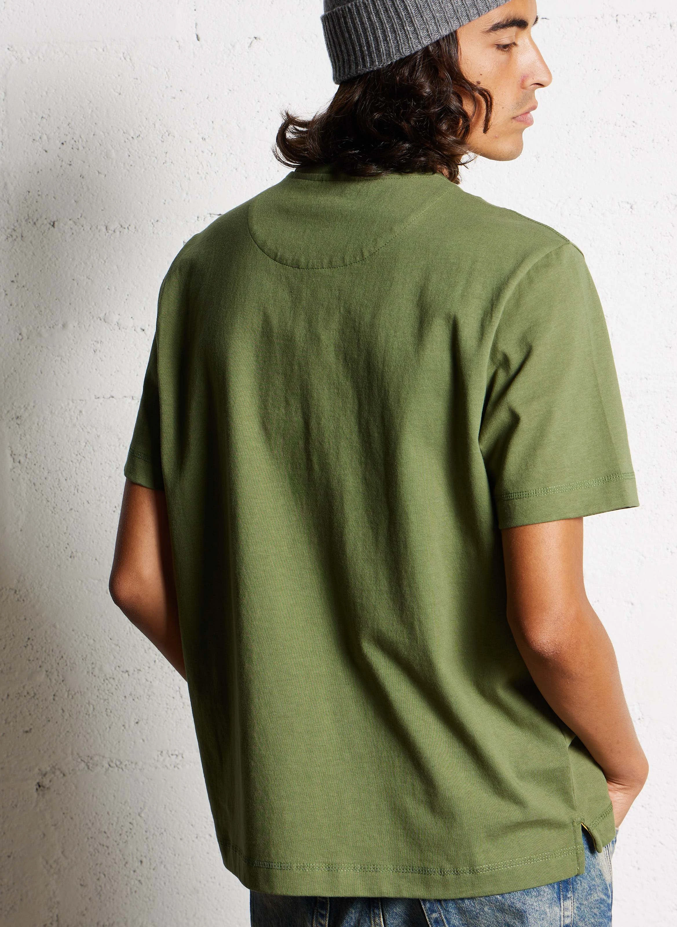 Tee-shirt col rond en coton bio | Vert