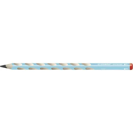 Ergonomischer Dreikant-Bleistift für Rechtshänder - STABILO EASYgraph in blau - 2er Pack - Härtegrad B