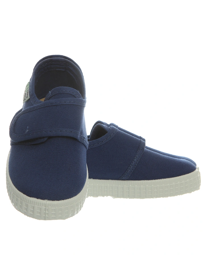 Stoffschuhe mit Klettverschluss in royalblau