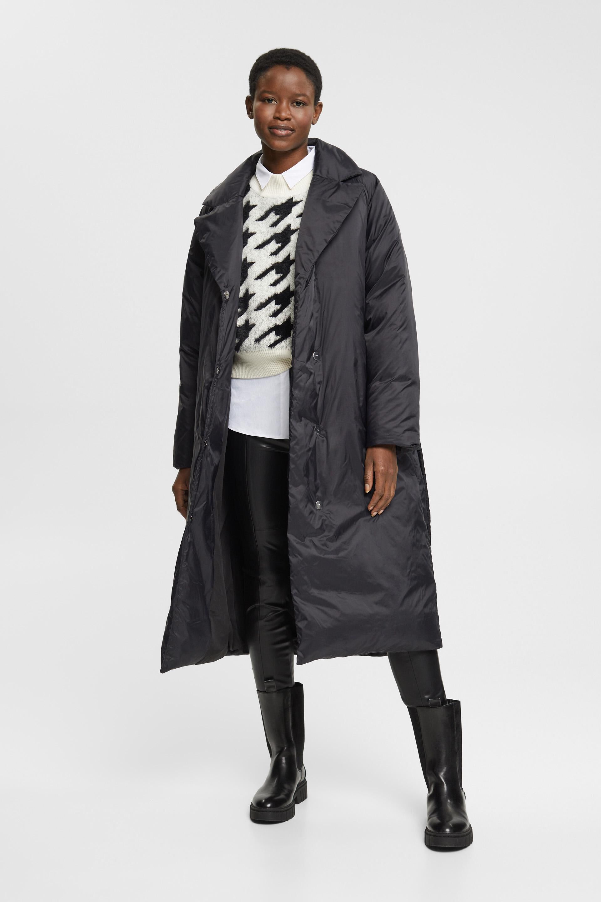 Manteau long muni d’un garnissage en duvet recyclé
