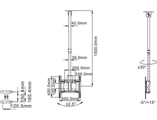 MULTIBRACKETS - Support plafond KC-MB-SP5460