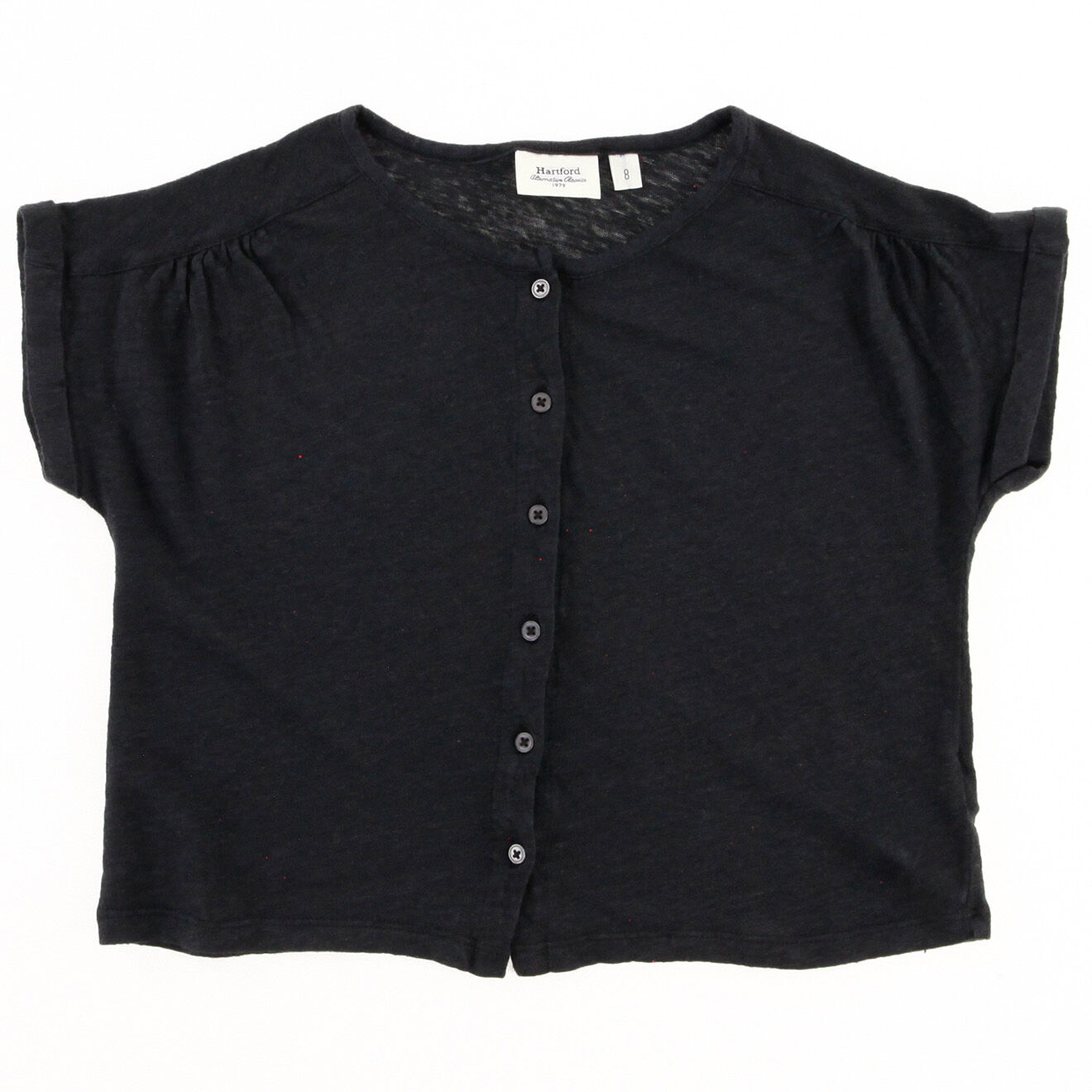 Hartford T-Shirt Josépha 100% Lin gris anthracite