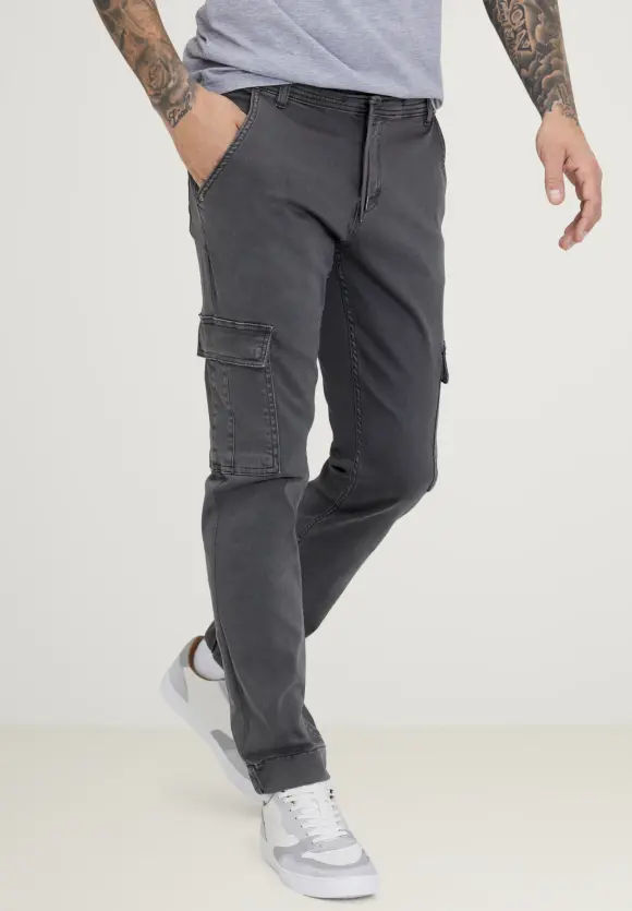 Regular Fit Joggpants - steel grey washed
