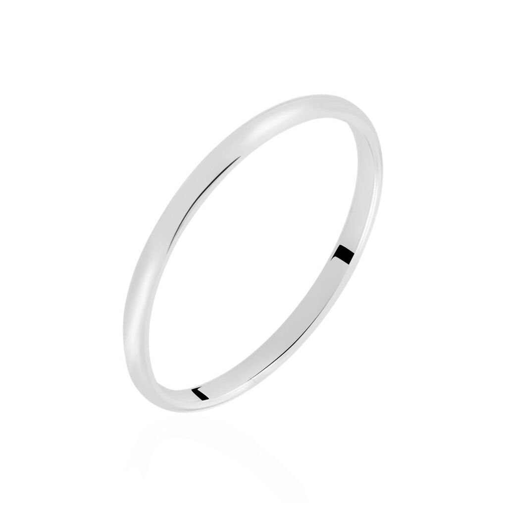 Alliance Meredithe Demi Jonc Classique Platine Blanc