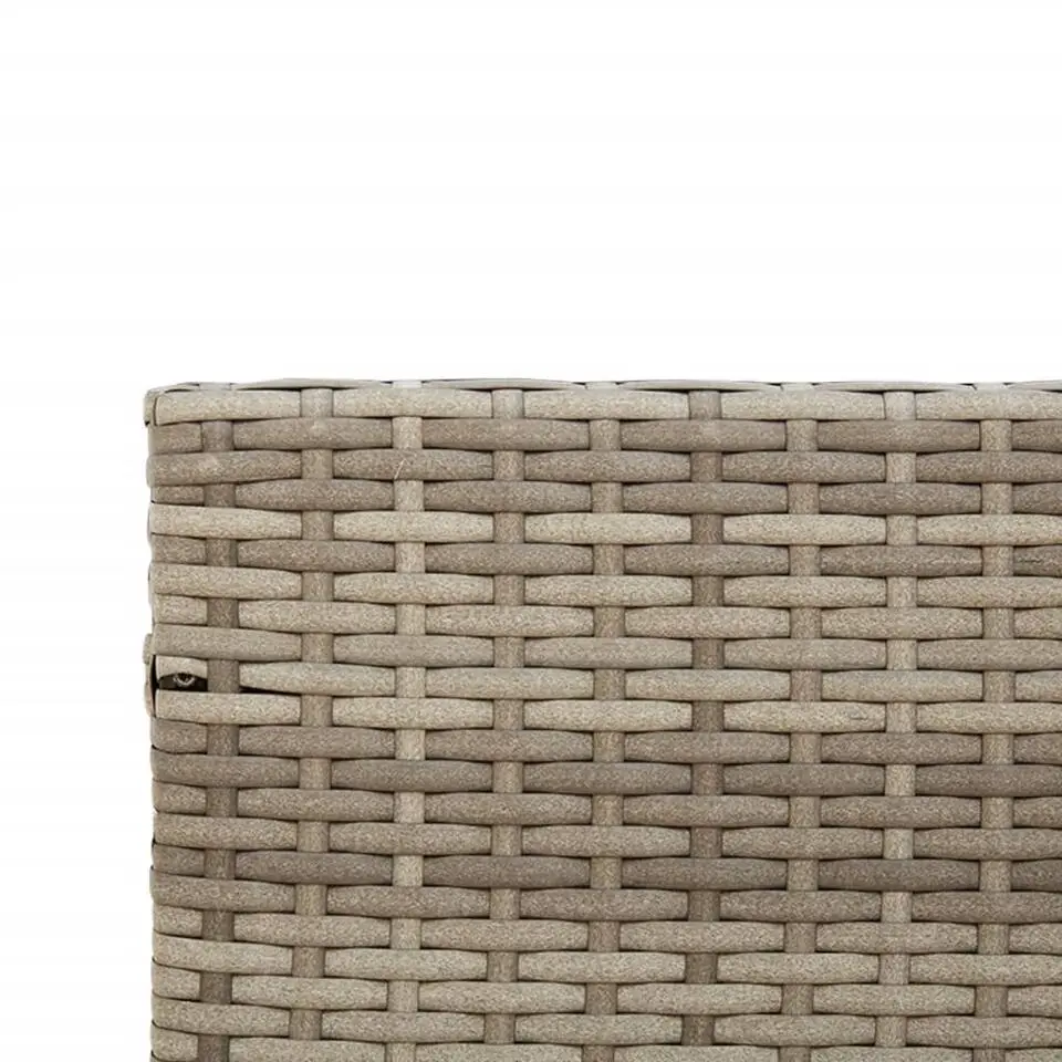 vidaXL - tuinbank voor 5 met kussens grijs poly rattan 3 stuks
