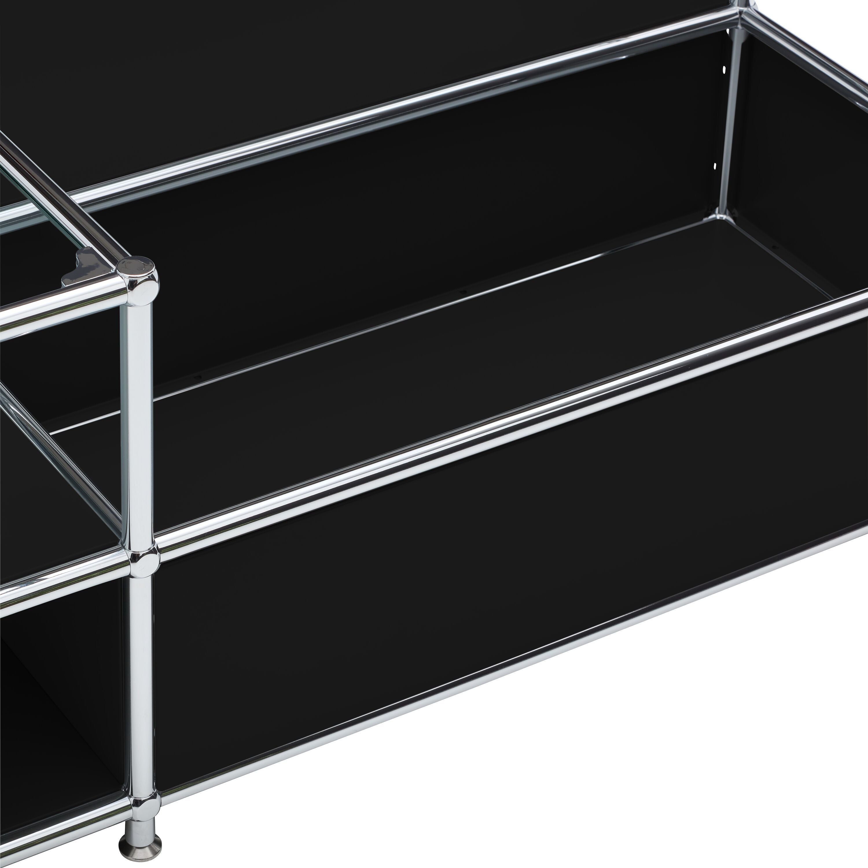 FLEXCUBE Salontisch - Schwarz / B: 152.5 cm x T: 77.5 cm x H: 43.5 cm