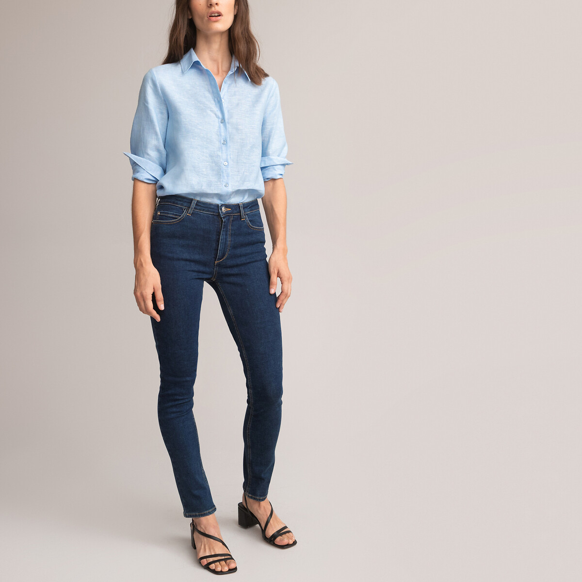 COLEÇÕES LA REDOUTE<br>Calça jeans slim push-up, conforto extra