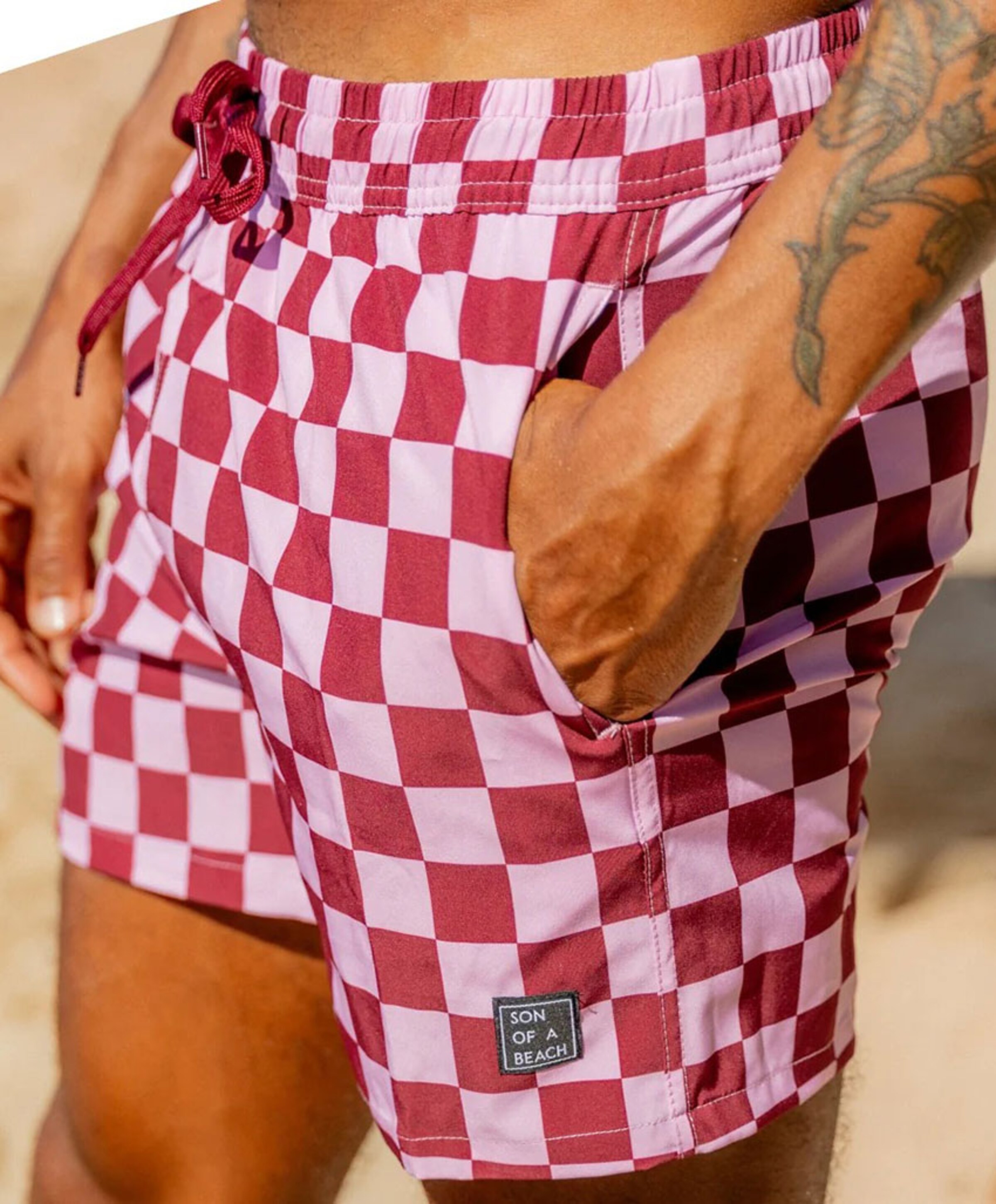 Son of a Beach Heren zwemshort roze