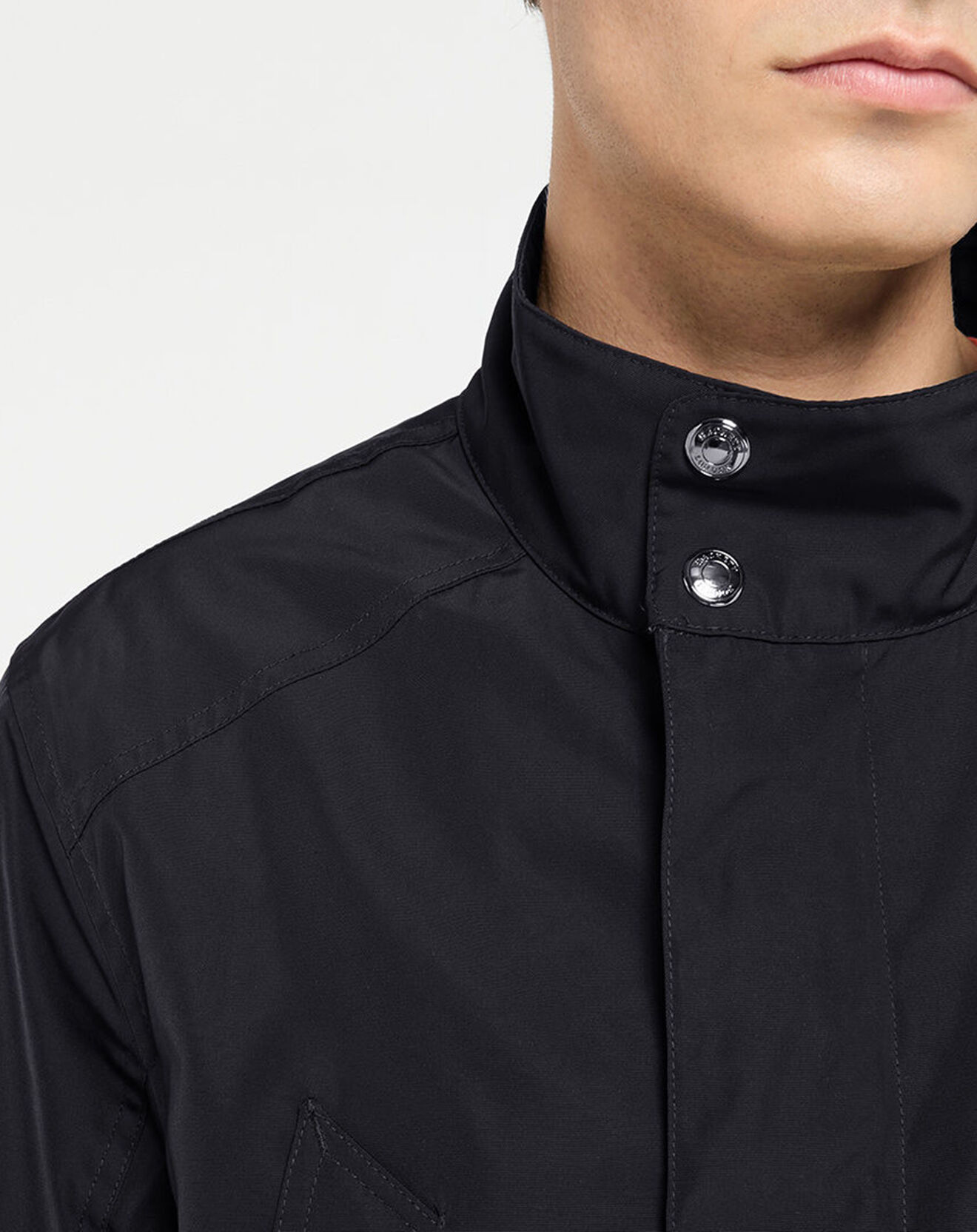 Hackett London Parka Saharienne droite bleu marine