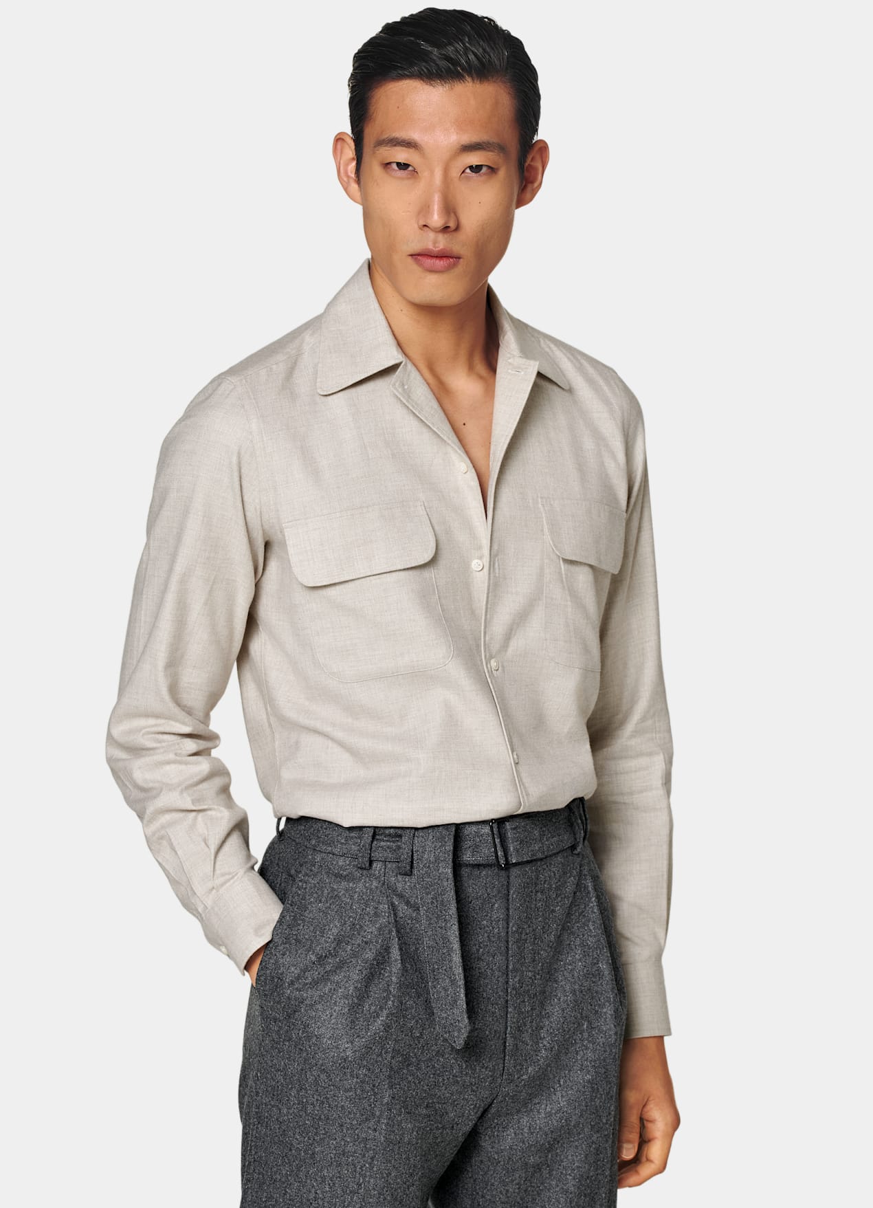 Chemise Safari sable