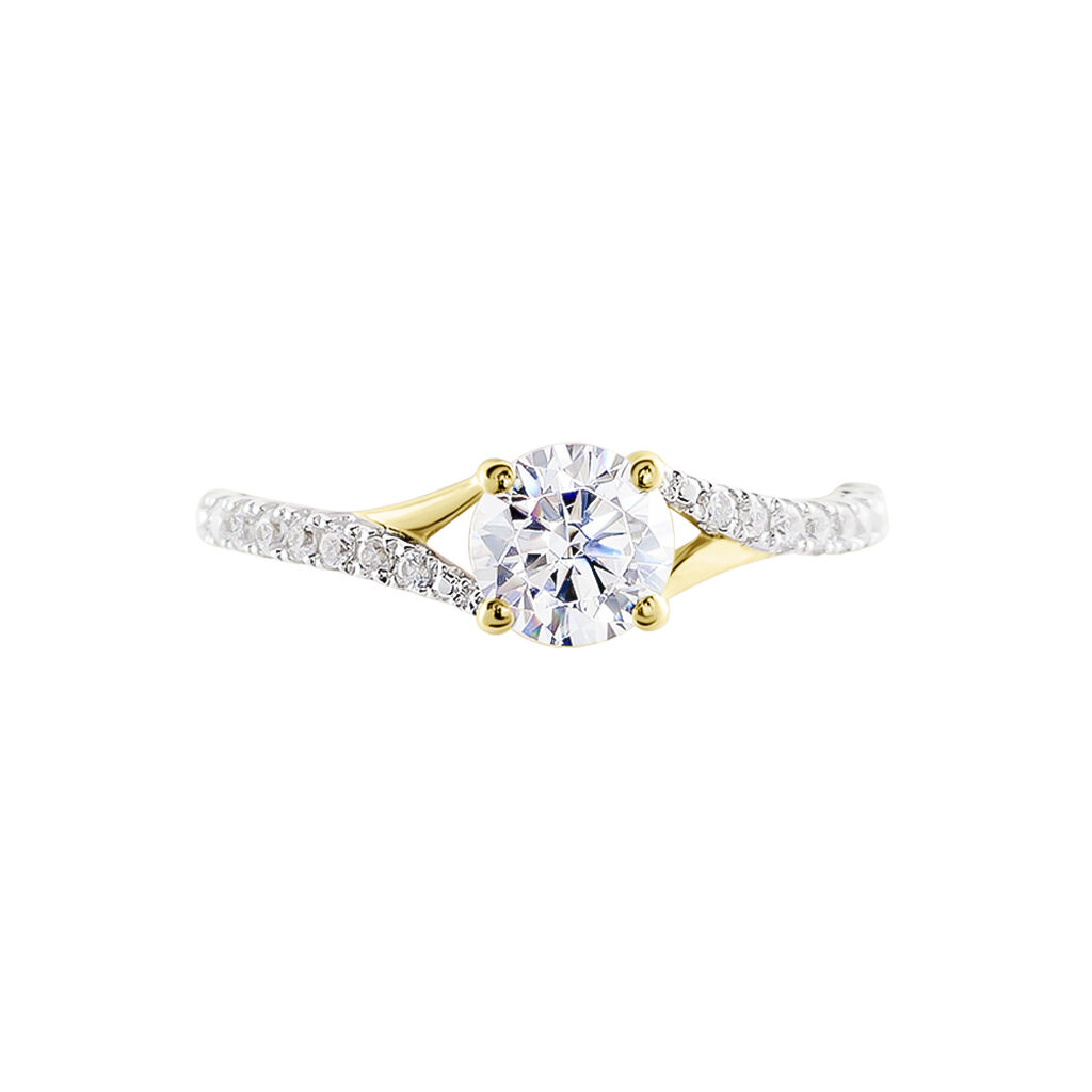 Bague Evita Or Jaune Oxyde De Zirconium