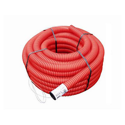 Gaine pour réseaux enterrés rouge Ø 63 mm x 25 m