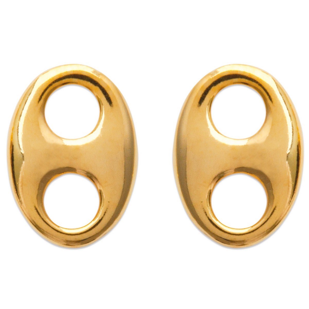 Boucles d'oreilles grain de café Plaqué OR 750 3 microns