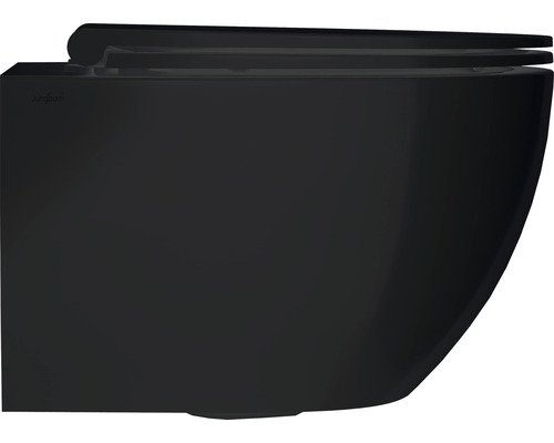 Jungborn wandclosetset TWO 52, randloos, matzwart, met toiletzitting met Turbo-Flush-technologie