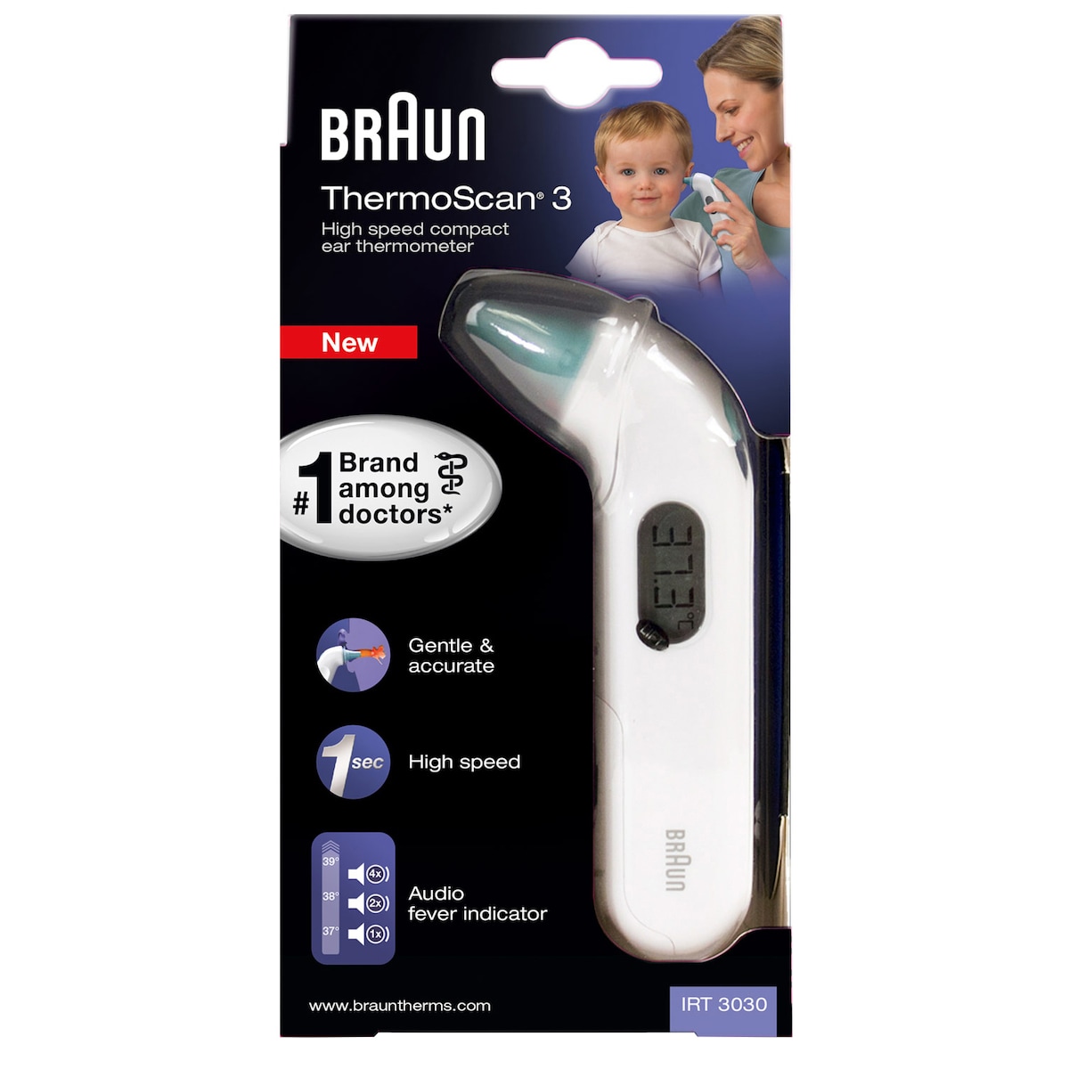 Braun øretermometer IRT3030WE