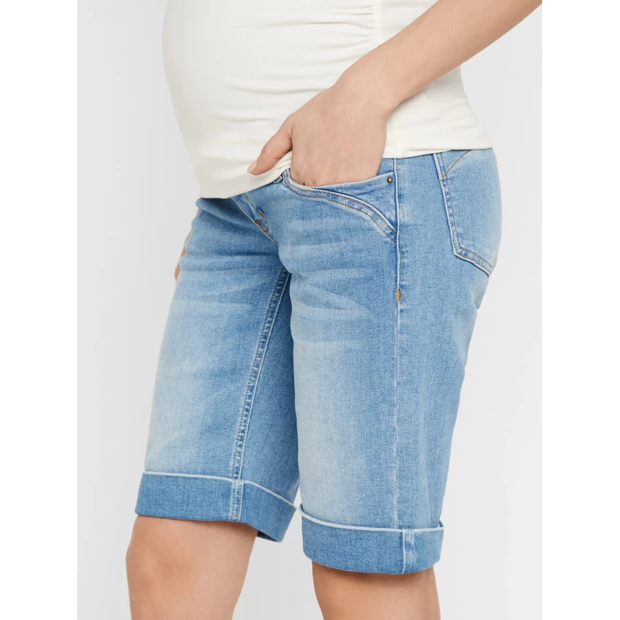 mama;licious Umstandsbermuda Light Blue Denim