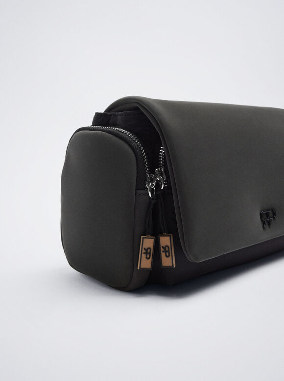 Bolsa Bandolera De Nylon - Preto
