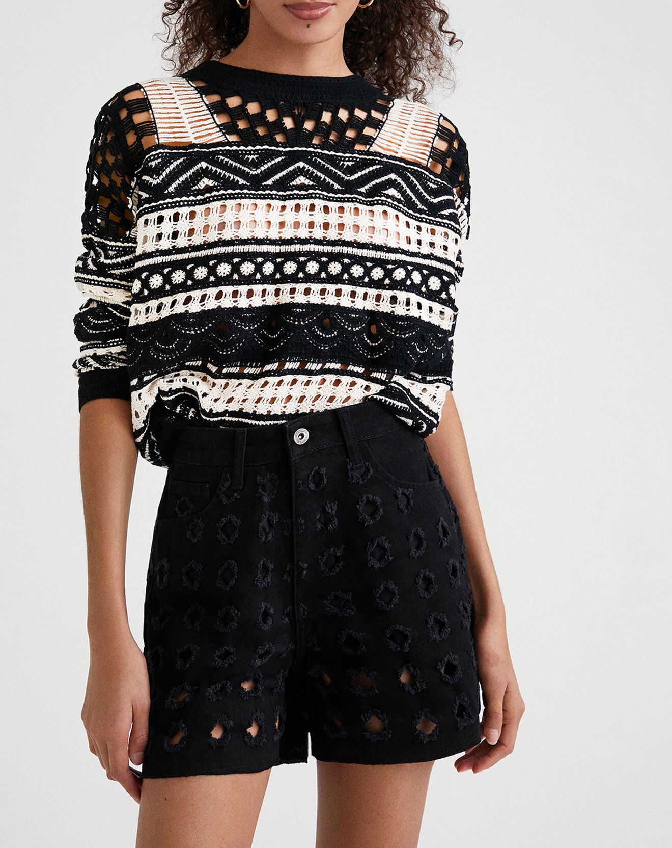Desigual Short en jean Ninon noir