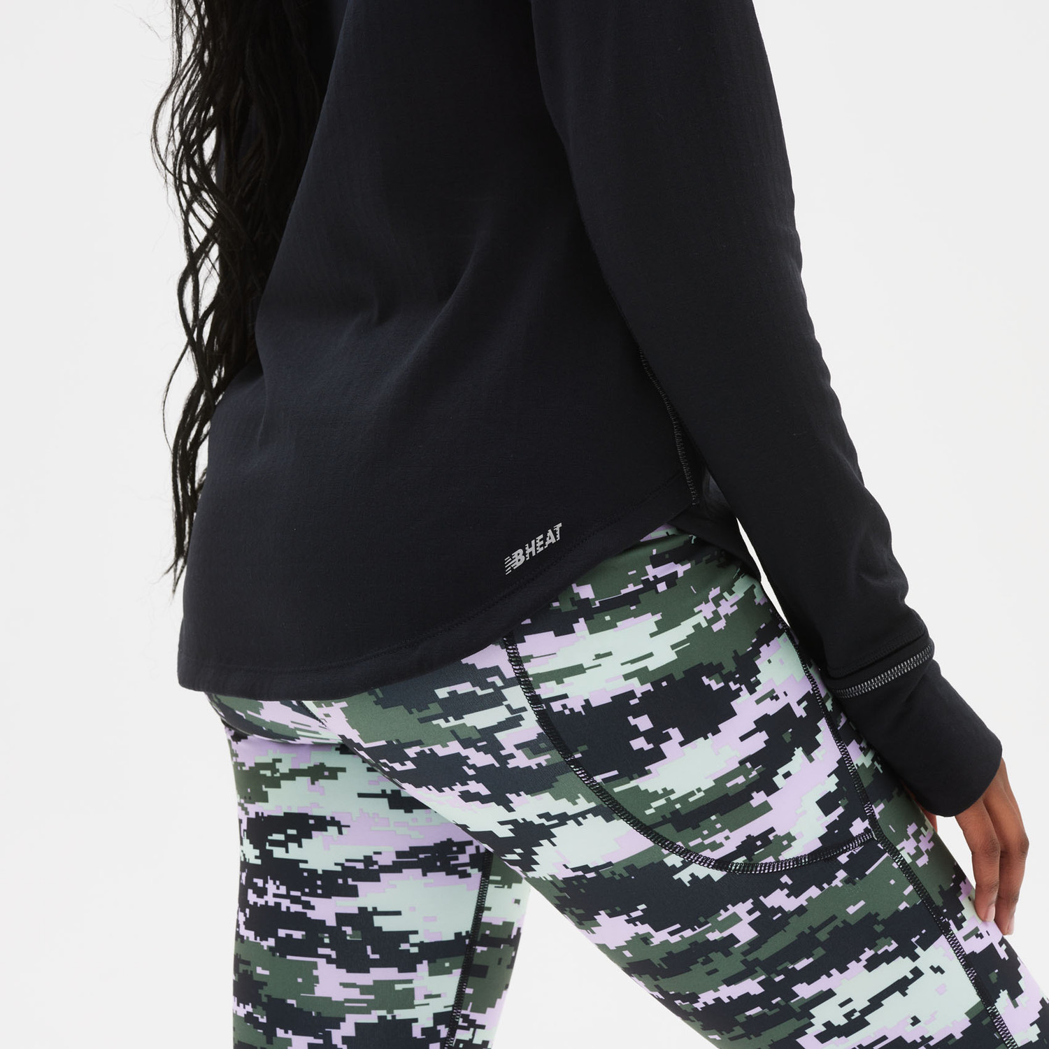 New Balance Heat Grid Half-Zip Longsleeve Dames