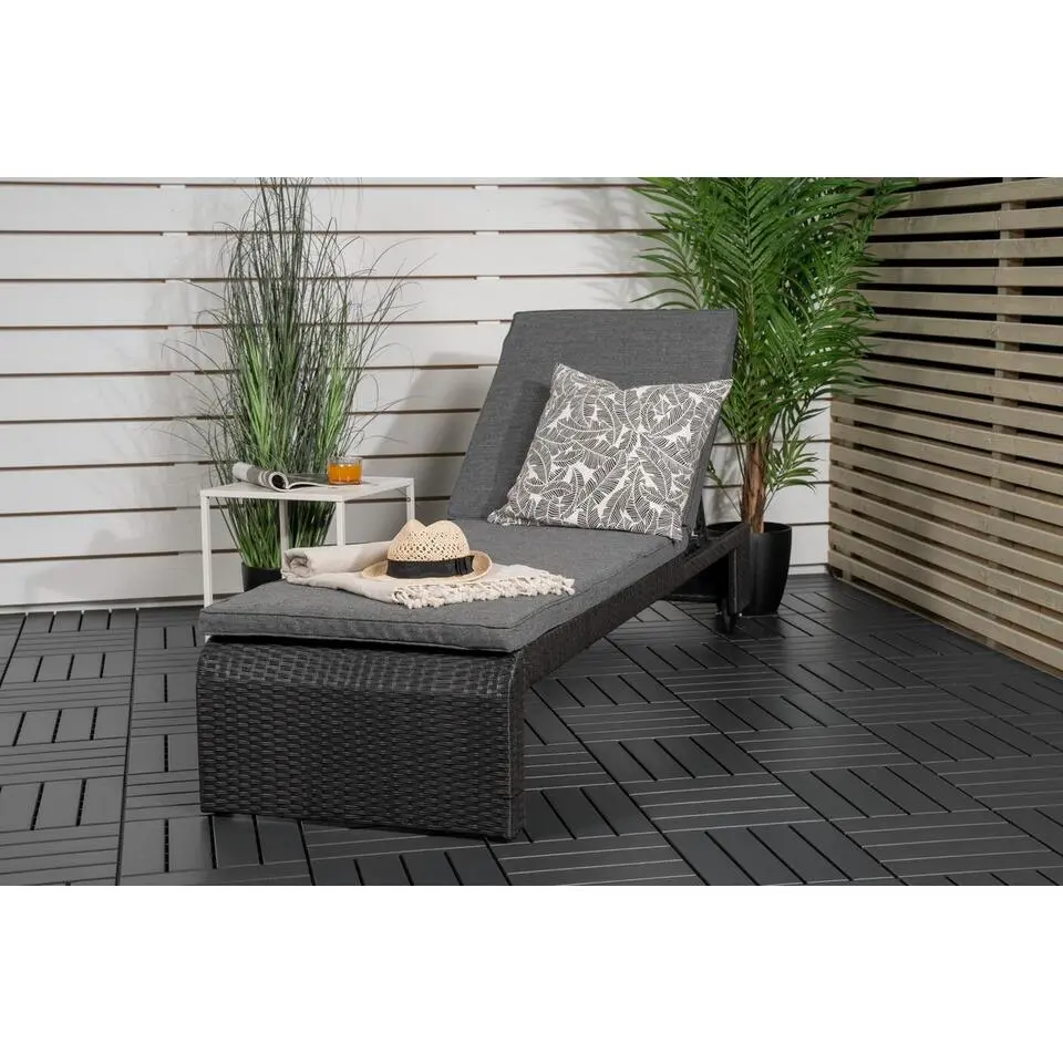 Svea - Yuri ligbed - wicker - grijs/naturel