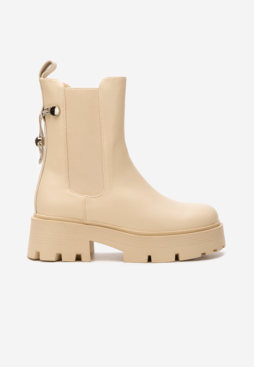 Bottines chelsea femme beige Massie
