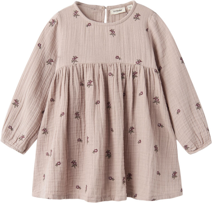 Lil' Atelier NMFTAMINA LS LOOSE DRESS LIL Shadow gray